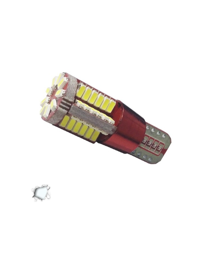 GloboStar® T10 W5W Λαμπτήρας 21219 LED T10 57 SMD 3014 Can Bus 4.5W DC 12-16V IP20 460lm 120° Ψυχρό Λευκό